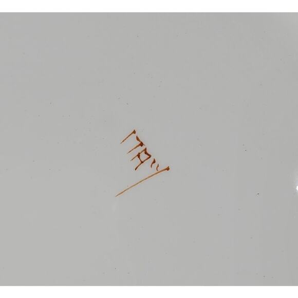 Vintage Italian Serving Platter Scallop Raised 13" White Floral Serving Plate - Picture 4 of 16